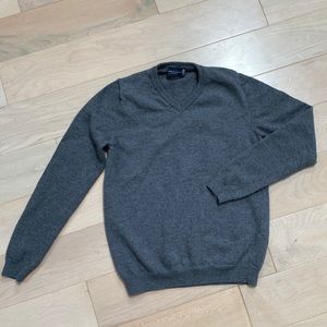 DAL LAGO Italy boys soft stretch warm wool grey sweater